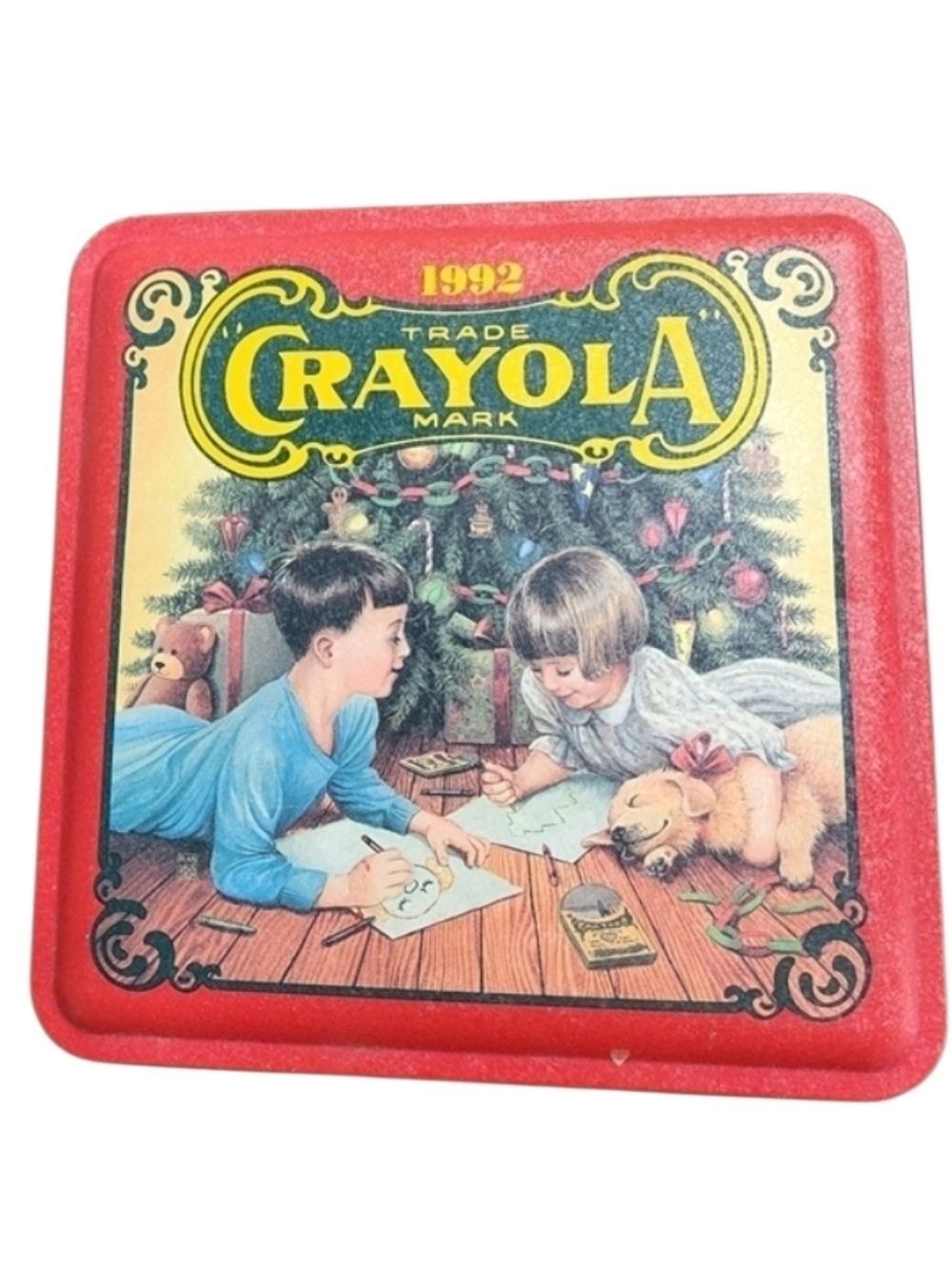 Vintage Crayola 1992 Holiday Collectible Tin
